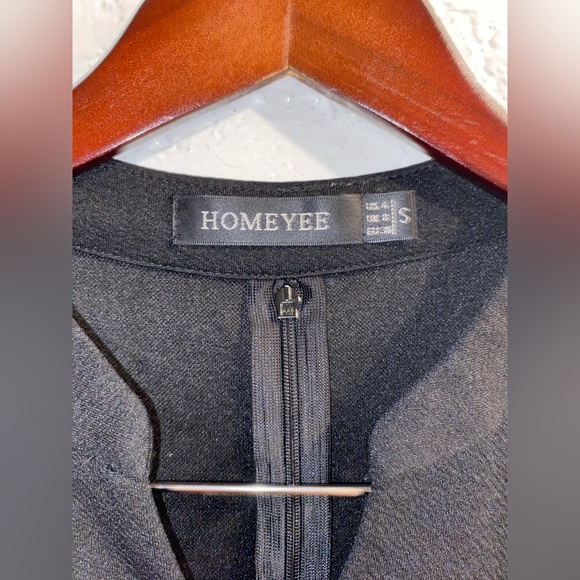 HOMEYEE BLACK BUTTERFLY SLEEVE DRESS - Picture 3 of 3